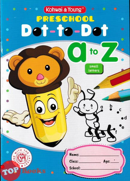 [TOPBOOKS Kohwai Kids] Preschool Dot To Dot a To z Small Letters KSPK