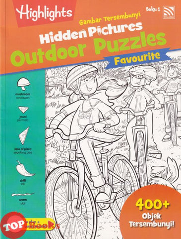 [TOPBOOKS Pelangi Kids] Highlights Gambar Tersembunyi Hidden Pictures Outdoor Puzzles Favourite Buku 1 (English & Malay)