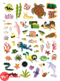 [TOPBOOKS Pelangi Kids] Sticker Play Set Play Anywhere You Like! Sea Animals Deep Sea Adventures