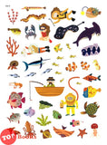 [TOPBOOKS Pelangi Kids] Sticker Play Set Play Anywhere You Like! Sea Animals Deep Sea Adventures