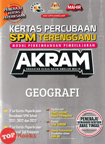 [TOPBOOKS Mahir] Kertas Percubaan SPM Terengganu AKRAM Geografi (2024)