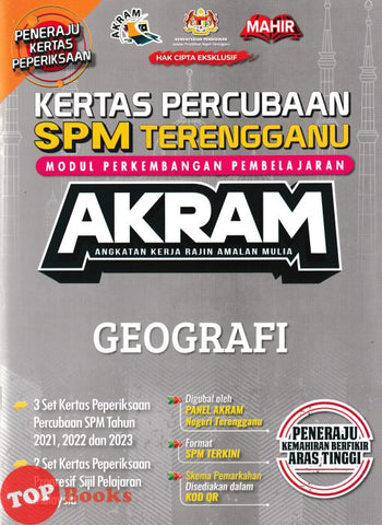 [TOPBOOKS Mahir] Kertas Percubaan SPM Terengganu AKRAM Geografi (2024)