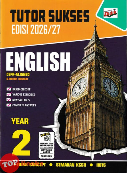[TOPBOOKS Ilmu Didik] Tutor Sukses English CEFR-Aligned Year 2 Semakan KSSR (2026)