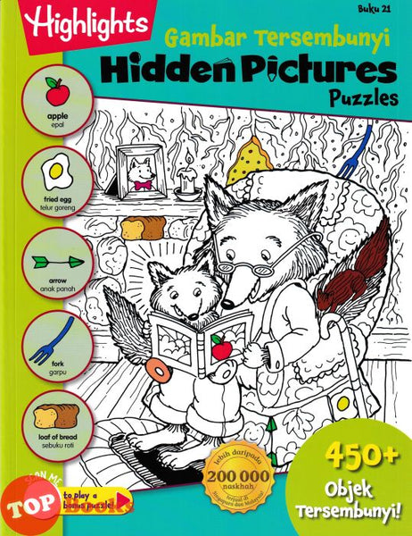 [TOPBOOKS Pelangi Kids] Highlights Gambar Tersembunyi Hidden Pictures Puzzles Buku 21 (English & Malay)