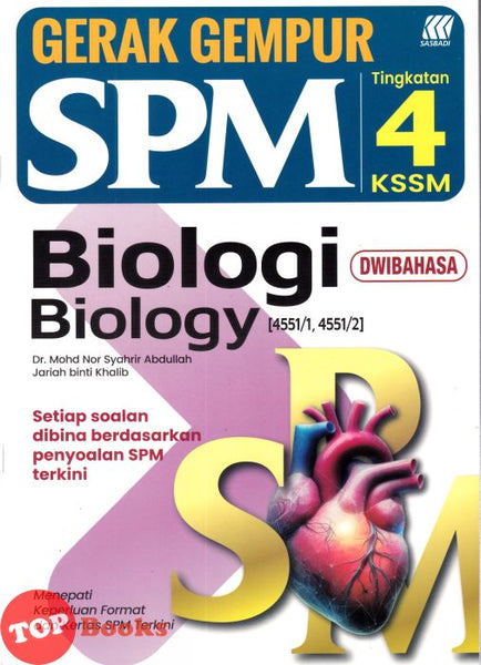[TOPBOOKS Sasbadi] Gerak Gempur SPM Biologi Tingkatan 4 Dwibahasa KSSM (2025)