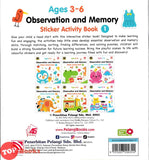 [TOPBOOKS Pelangi Kids] Observation And Memory Sticker Activity Book 1 Ages 3-6