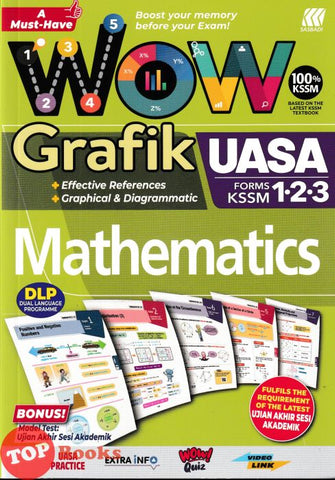 [TOPBOOKS Sasbadi] Wow Grafik UASA Mathematics Forms 1 2 3 KSSM DLP (2024)
