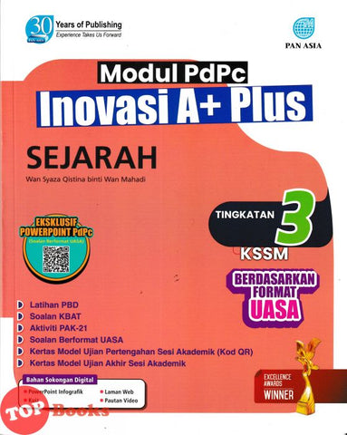[TOPBOOKS Pan Asia] Modul PdPc Inovasi A+ Plus Sejarah Tingkatan 3 KSSM (2026)
