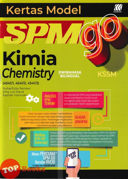 [TOPBOOKS Sasbadi] Kertas Model SPM GO Kimia KSSM Dwibahasa (2024)