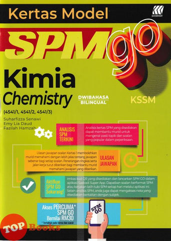 [TOPBOOKS Sasbadi] Kertas Model SPM GO Kimia KSSM Dwibahasa (2024)