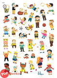 [TOPBOOKS Pelangi Kids] Sticker Play Set Play Anywhere You Like! Popular Sports Fun With Popular Sports