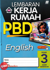 [TOPBOOKS Sasbadi] Lembaran Kerja Rumah PBD English CEFR-Aligned Year 3 KSSR Semakan (2024)