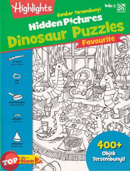 [TOPBOOKS Pelangi Kids] Highlights Gambar Tersembunyi Hidden Pictures Dinosaur Puzzles Favourite Buku 3 (English & Malay)