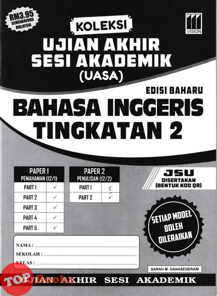 [TOPBOOKS Vision] Koleksi Ujian Akhir Sesi Akademik Bahasa Inggeris Tingkatan 2 (2026)
