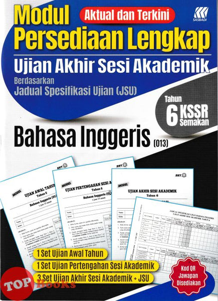 [TOPBOOKS Sasbadi] Modul Persediaan Lengkap UASA Bahasa Inggeris Tahun 6 KSSR Semakan (2026)