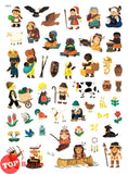 [TOPBOOKS Pelangi Kids] Sticker Play Set Play Anywhere You Like! World Cultures Around The World Adventures