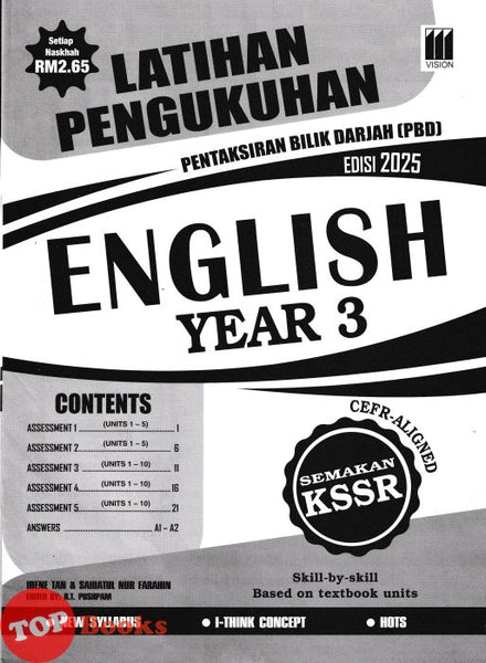 [TOPBOOKS Vision] Latihan Pengukuhan PBD English CEFR-Aligned Year 3 Semakan KSSR (2025)