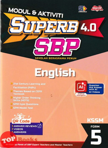 [TOPBOOKS Mahir] Modul & AKtiviti Superb 4.0 SBP English Form 5 KSSM (2026)