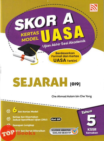 [TOPBOOKS Pelangi] Skor A Kertas Model UASA Sejarah Tahun 5 KSSR Semakan (2025)