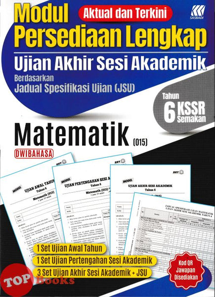 [TOPBOOKS Sasbadi] Modul Persediaan Lengkap UASA Matematik Tahun 6 KSSR Semakan Dwbahasa (2026)