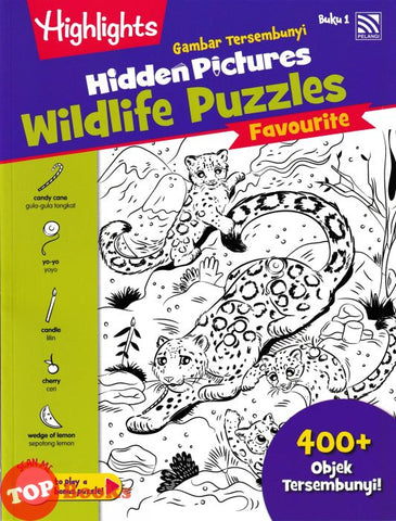 [TOPBOOKS Pelangi Kids] Highlights Gambar Tersembunyi Hidden Pictures Wildlife Puzzles Favourite Buku 1 (English & Malay)