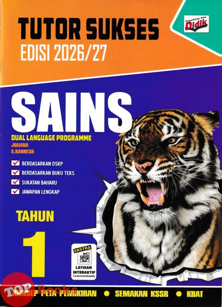 [TOPBOOKS Ilmu Didik] Tutor Sukses Sains Tahun 1 Semakan KSSR DLP (2026)
