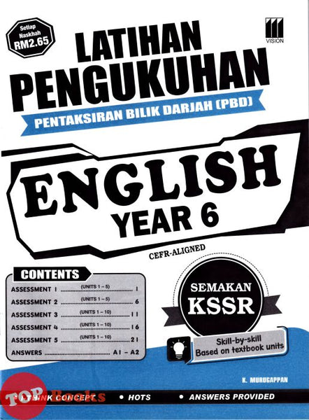 [TOPBOOKS Vision] Latihan Pengukuhan PBD English CEFR Aligned Year 6 Semakan KSSR (2027)
