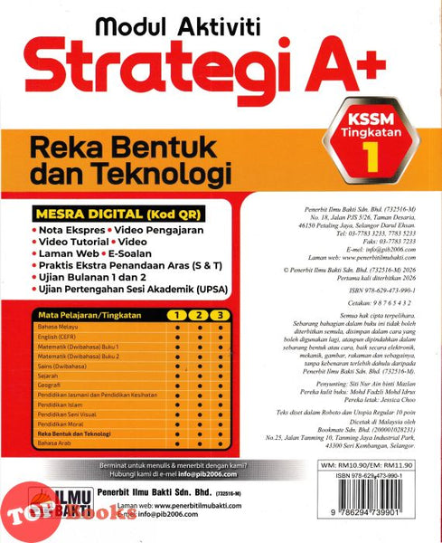 [TOPBOOKS Ilmu Bakti] Modul Aktiviti Strategi A+ Reka Bentuk Dan Tekno