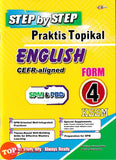 [TOPBOOKS Cemerlang] Step By Step Praktis Topikal SPM English CEFR-aligned Form 4 KSSM (2026)