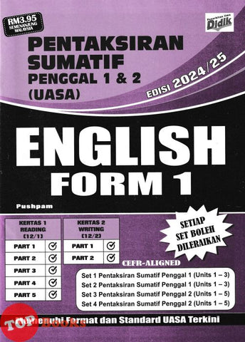 [TOPBOOKS Ilmu Didik] Pentaksiran Sumatif UASA English Form 1 KSSM (2024)