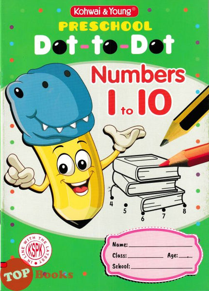 [TOPBOOKS Kohwai Kids] Preschool Dot To Dot Numbers 1 To 10 KSPK