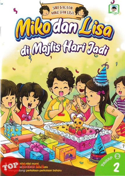 [TOPBOOKS Daya Kids] Siri Bacaan Miko Dan Lisa Di Majlis Hari Jadi Tahap 2 Buku 2