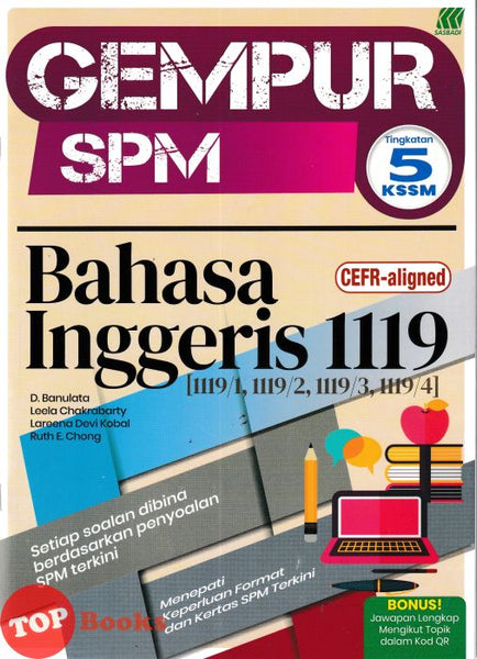 [TOPBOOKS Sasbadi] Gempur SPM Bahasa Inggeris CEFR-Aligned Tingkatan 5 KSSM (2026)