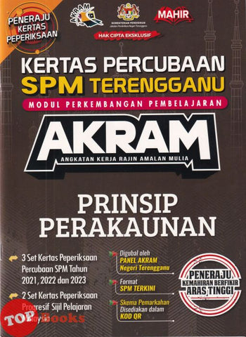 [TOPBOOKS Mahir] Kertas Percubaan SPM Terengganu AKRAM Prinsip Perakaunan (2024)