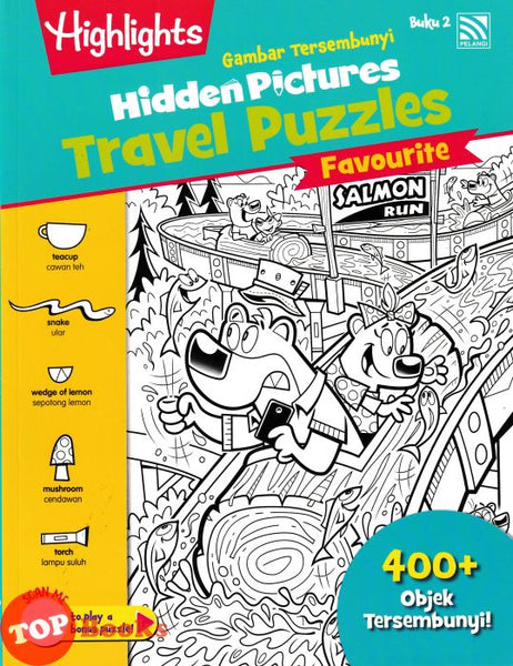 [TOPBOOKS Pelangi Kids] Highlights Gambar Tersembunyi Hidden Pictures Travel Puzzles Favourite Buku 2 (English & Malay)