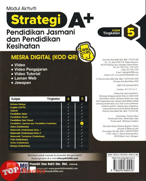 [TOPBOOKS Ilmu Bakti] Modul Aktiviti Strategi A+ Pendidikan Jasmani Da