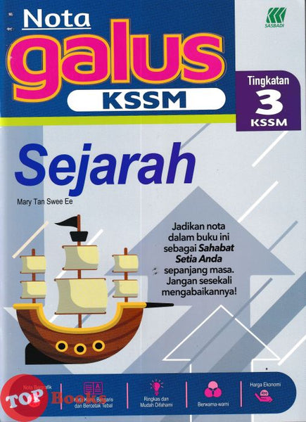 [TOPBOOKS Sasbadi] Nota Galus KSSM Sejarah Tingkatan 3 KSSM (2026)