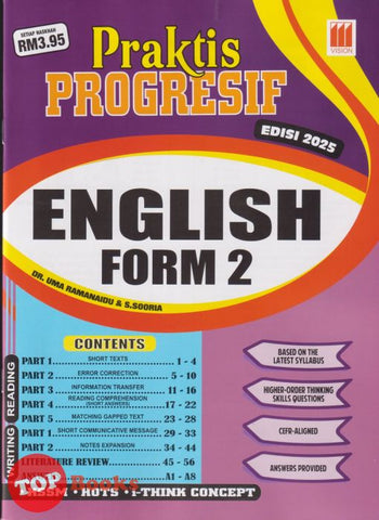 [TOPBOOKS Vision] Praktis Progresif English Form 2 KSSM (2025)