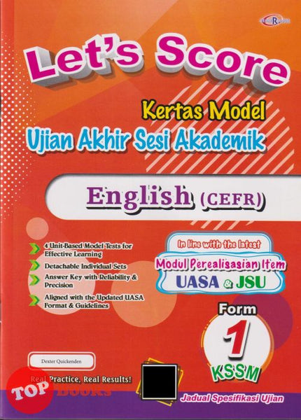 [TOPBOOKS Cemerlang] Let's Score Kertas Model UASA English CEFR Form 1 KSSM (2025)
