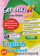 [TOPBOOKS Cemerlang] Gerenti A+ Kertas Model SPM English CEFR Aligned Paper 3 & Paper 4 KSSM (2025)