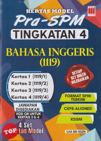 [TOPBOOKS Vision] Kertas Model Pra-SPM Bahasa Inggeris Tingkatan 4 KSSM (2025)