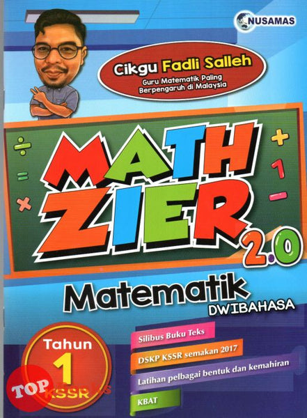 [TOPBOOOKS Nusamas] Mathzier 2.0 Matematik Tahun 1 KSSR Dwibahasa
