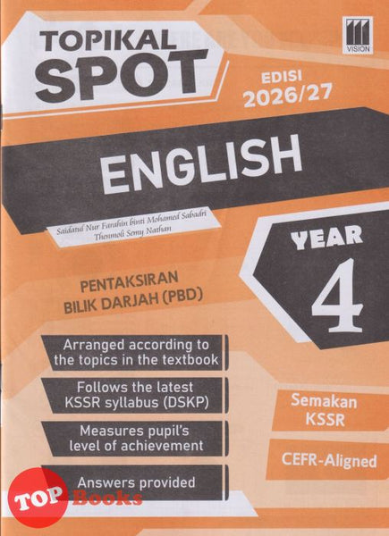 [TOPBOOKS Vision] Topikal Spot PBD English CEFR Aligned Year 4 Semakan KSSR (2026)