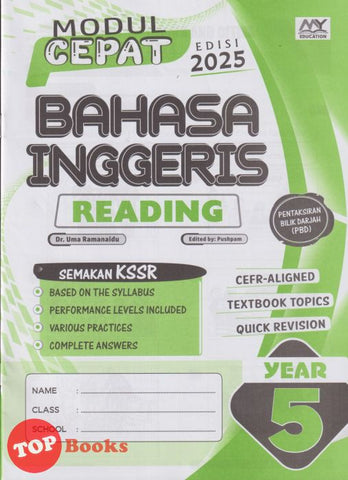 [TOPBOOKS Education] Modul Cepat Bahasa Inggeris Reading Year 5 Semakan KSSR (2025)
