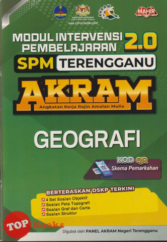 [TOPBOOKS Mahir] Modul Intervensi Pembelajaran 2.0 SPM Terengganu AKRAM Geografi (2025)