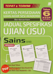 [TOPBOOKS Sasbadi] Kertas Persediaan UASA JSU Sains Tahun 6 KSSR Semakan Dwibahasa (2025)