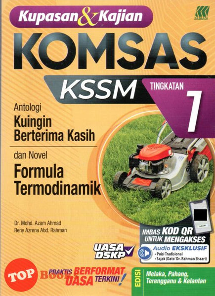 [TOPBOOKS Sasbadi] Kupasan & Kajian Komsas Novel Formula Termodinamik Tingkatan 1 KSSM (2023)
