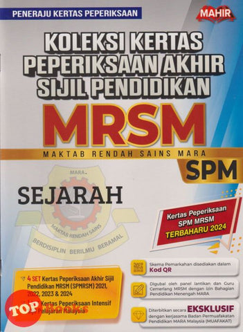 [TOPBOOKS Mahir] Koleksi Kertas Peperiksaan Akhir Sijil Pendidikan MRSM SPM Sejarah (2025)