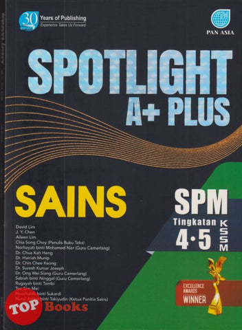 [TOPBOOKS Pan Asia] Spotlight A+ Plus SPM Sains Tingkatan 4 5 KSSM (2025)