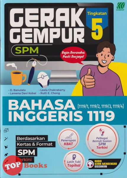 [TOPBOOKS Sasbadi] Gerak Gempur SPM Bahasa Inggeris 1119 Tingkatan 5 (2024)